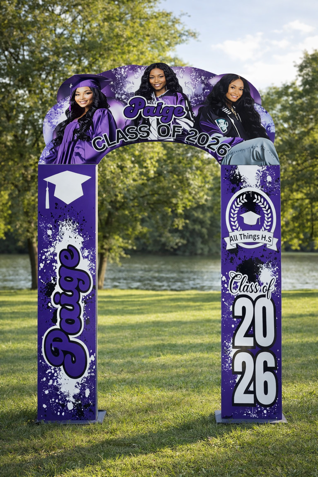 Custom Graduation Arch Backdrop | Personalized Graduation Entrance Display